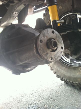 Dirty old gasket and dust shield