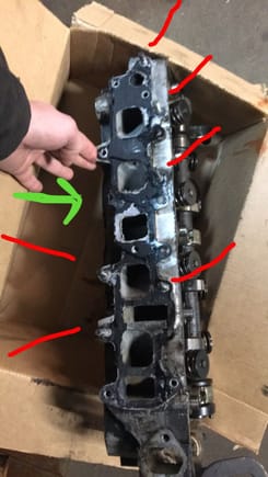 The green arrow shows the only difference I see, there's no threaded hole which is not used for carb intake... so, maybe this is a one way swap?