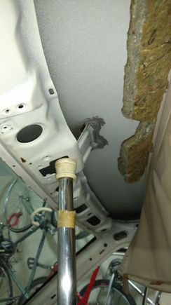 I always thought the rearview and visors seemed springy. Turns out the support had detached. JB weld to the rescue.