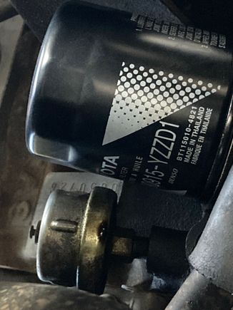 The oil Pressure Sending unit, but I think its the old one from the original engine before the swap. 