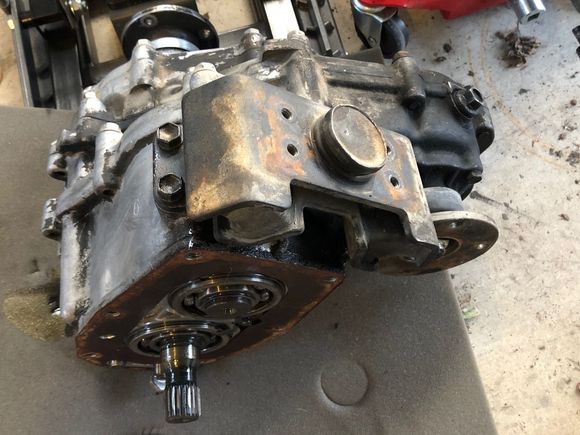 old tcase mount, had a crack in the rubber