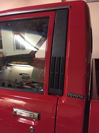 installing the old trim on the new paint