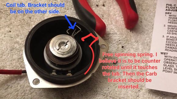 I need to do the red part and see if that fixes the butterfly from just completely closing. I will report back. When i put it back together it was 180 degrees away from the tab.