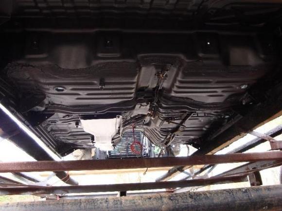Under side after bed liner was applied.