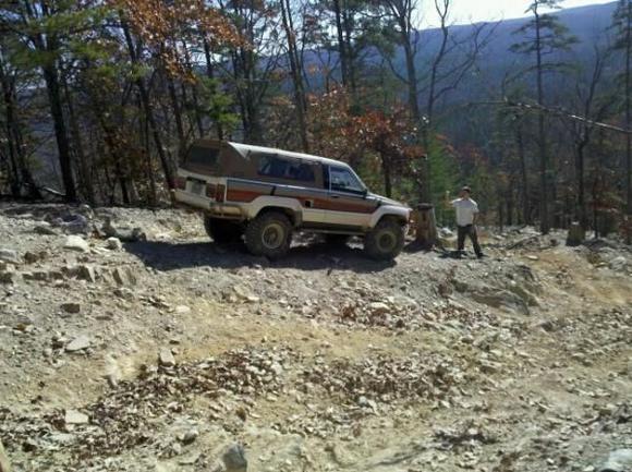 lining up to winch my buddy up the mtn