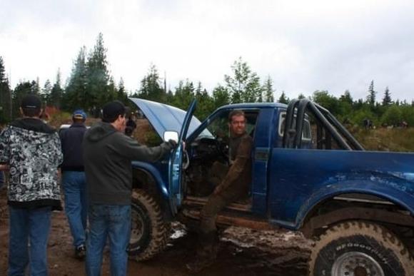 after 27ish straight hours the day before our local mudbogs, the chevy 350 was still on the engine stand the day before in pieces driving the 200km to the even was my test run and engines break in period , i changed the oil when i arrived and tryed it out , i took the 2000$ first prize, i think it paid for itself
