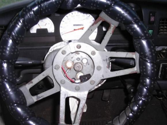 old gt wheel  was $5. at junk yard   couldent drive it with stock wheel..im to big