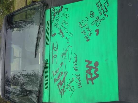 Autographed hood