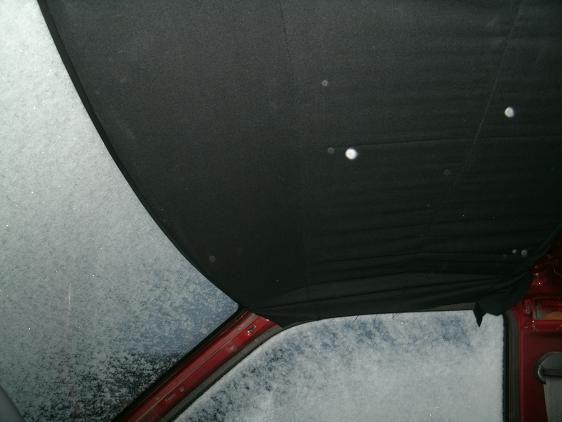 Headliner wrinkles, passenger side not attached at door jams