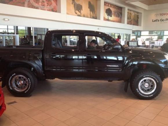 In the showroom... uh oh... they got me!