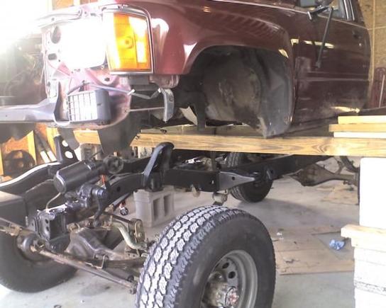 frame ready to lower