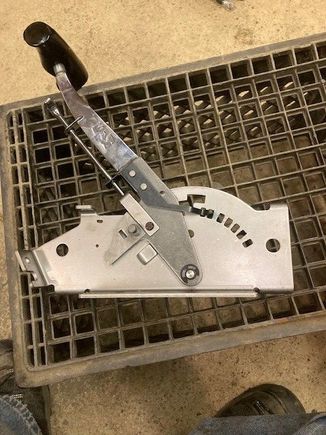 Just no way I could imagine the original shifter working, so B&M to the rescue. I thought about putting a "teeter totter" pivot assembly towards the rear to change the direction for the cable, but there just isn't enough room to make it work.