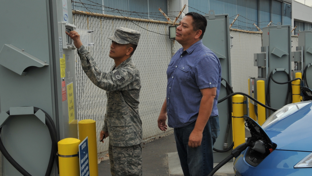 Vehicle-to-grid pilot program at Los Angeles Air Force Base