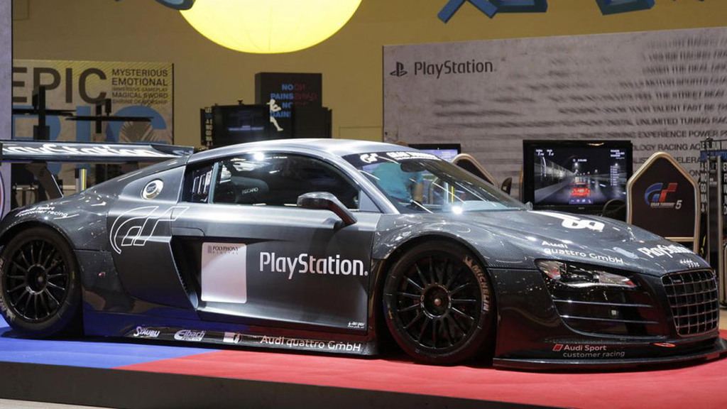Sony PlayStation sponsored Audi R8 LMS race car