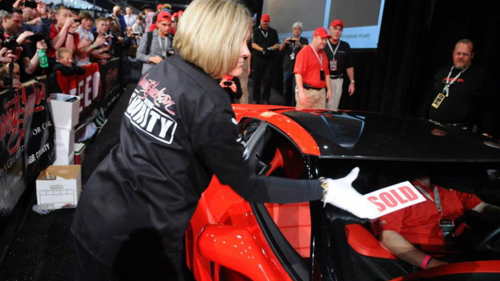First 2014 Chevrolet Corvette Stingray sells for $1.1 million - Image: Barrett-Jackson