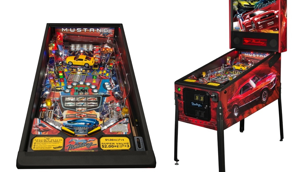 Ford Mustang-themed pinball games from Stern Pinball.