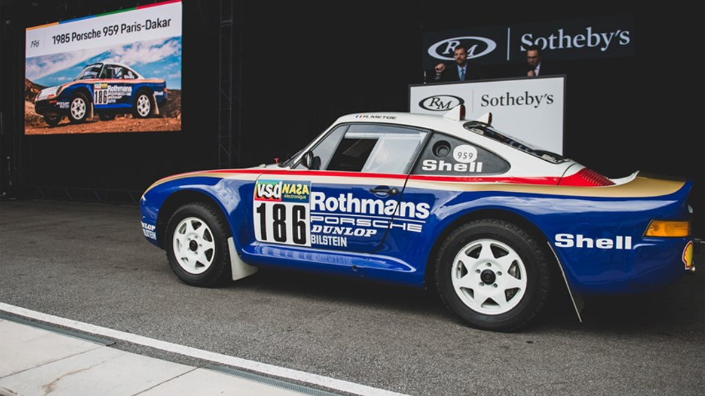 1985 Porsche 959 Paris-Dakar during RM Sotheby's auction - Image via Darin Schnabel