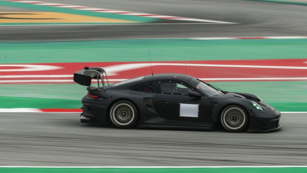 Teaser for 2023 Porsche 911 GT3 R race car