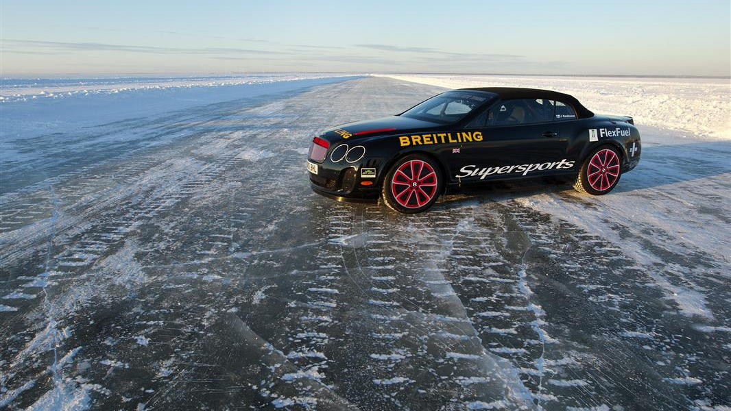 Bentley Continental Supersports sets ice speed record