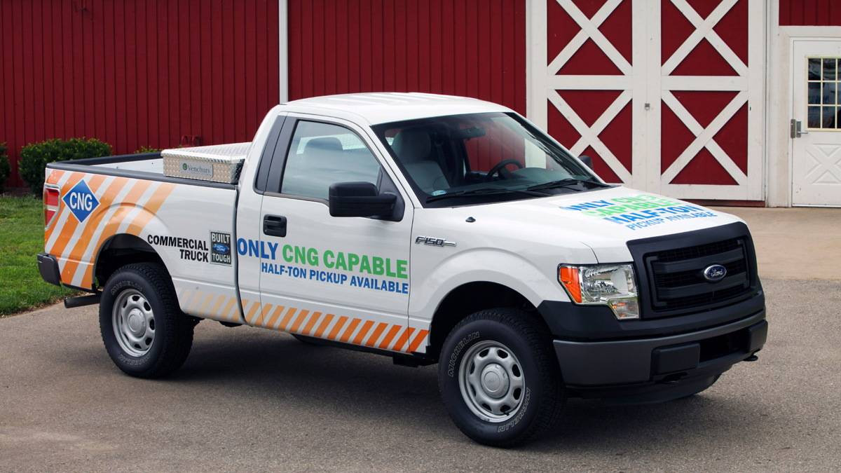 2014 Ford F-150 fitted with natural-gas readiness package