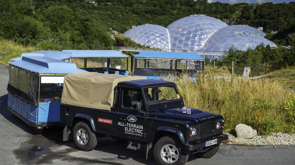 Land Rover Electric Defender at the Eden Project, Cornwall