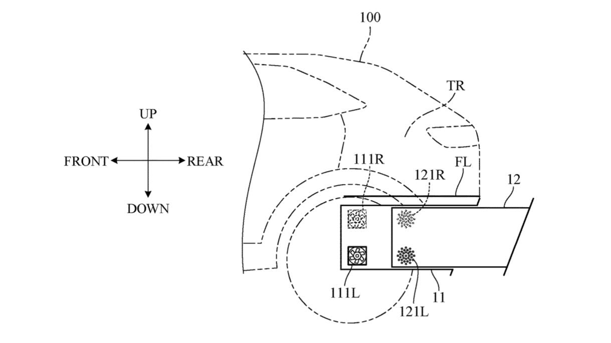 Honda rear bumper storage patent image
