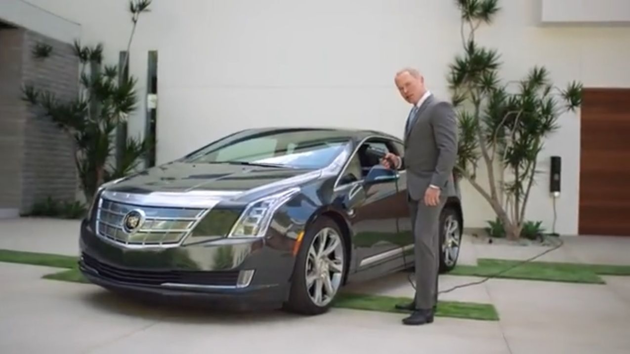 Frame from 2014 Cadillac ELR video on YouTube, with actor Neil McDonough