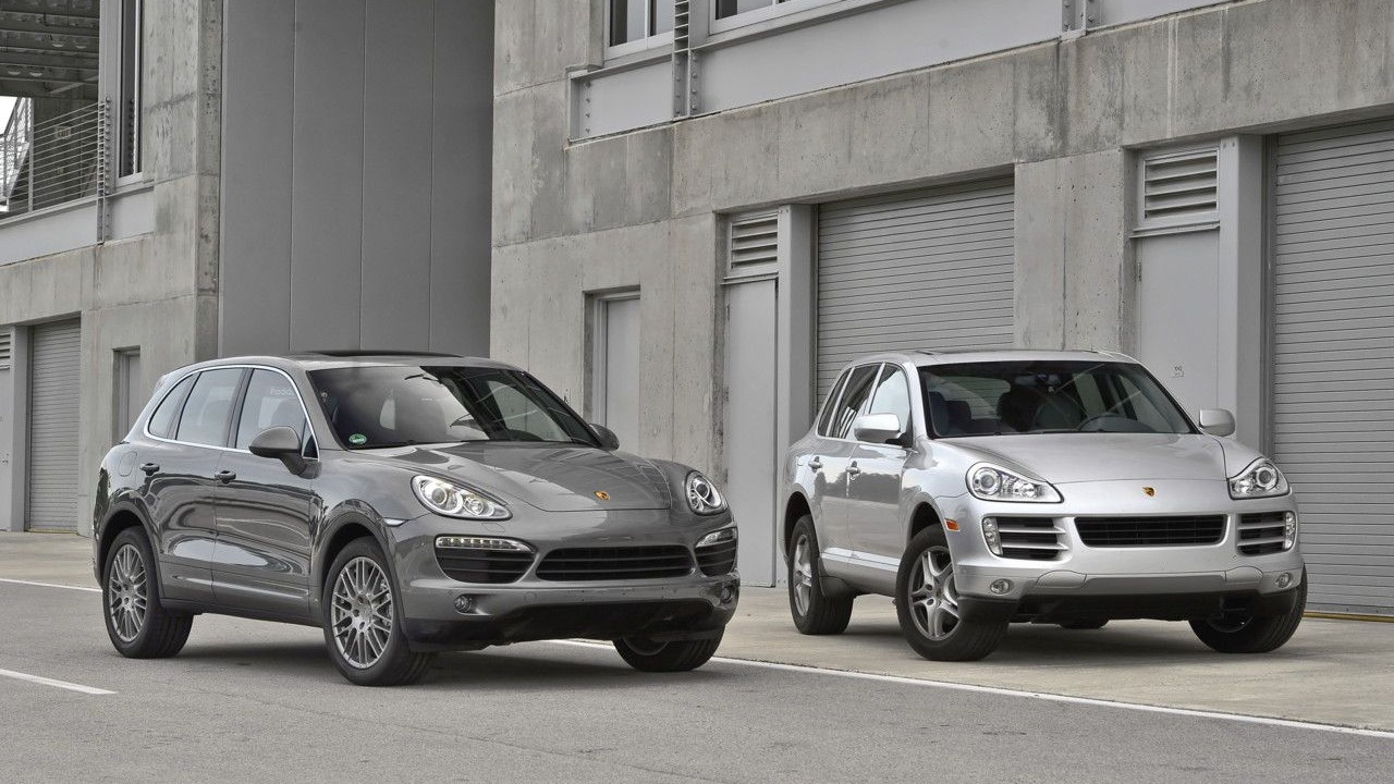 2011 Porsche Cayenne (left) and 2010 Porsche Cayenne S (right)