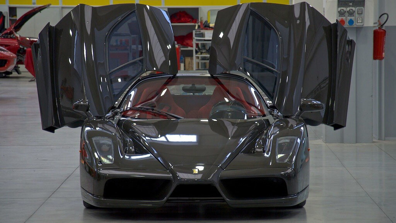 Ferrari Enzo in bare carbon fiber