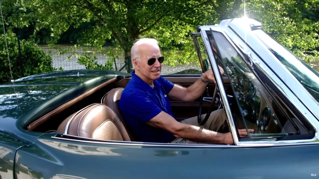 Joe Biden in C2 Corvette  -  campaign video