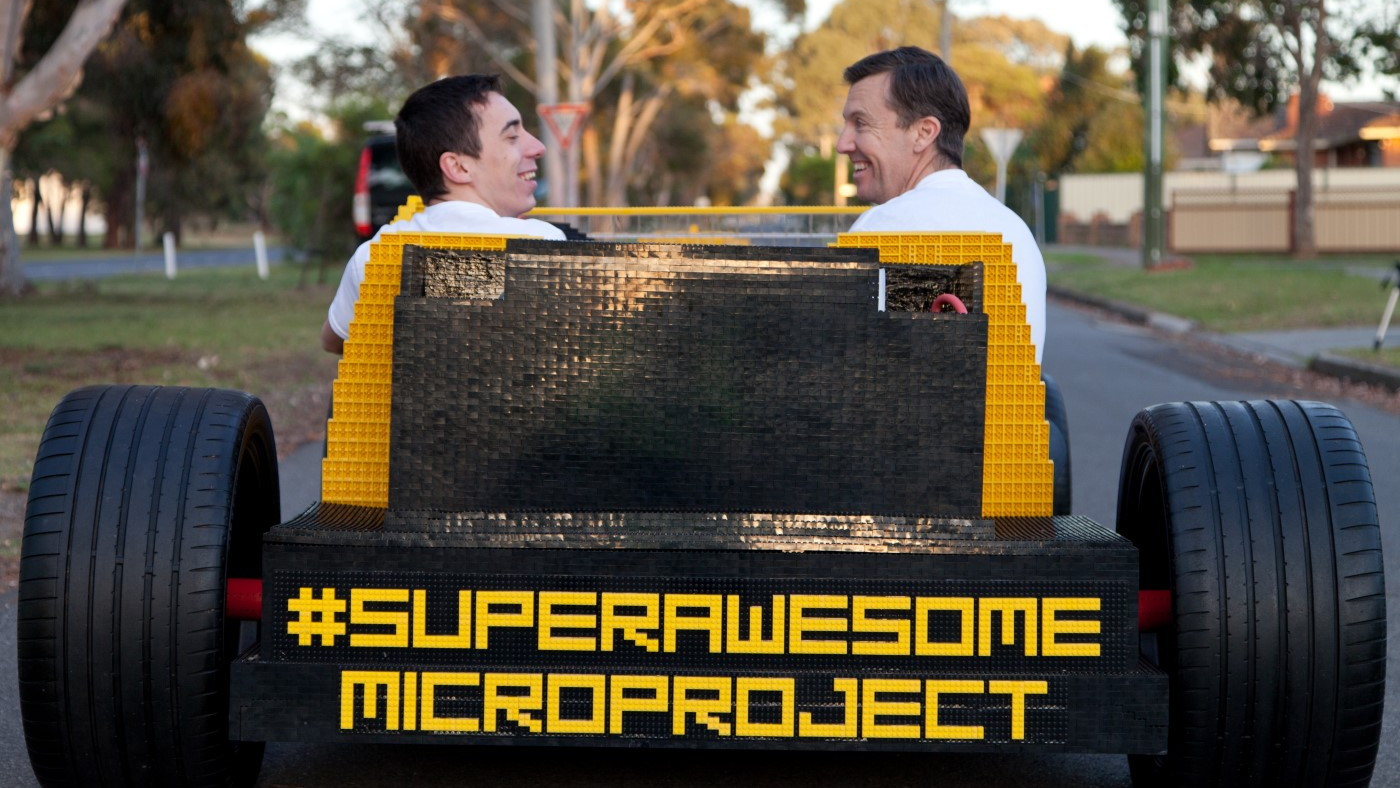 Air-powered Lego hot rod. Images: Josh Rowe via Super Awesome Micro Project