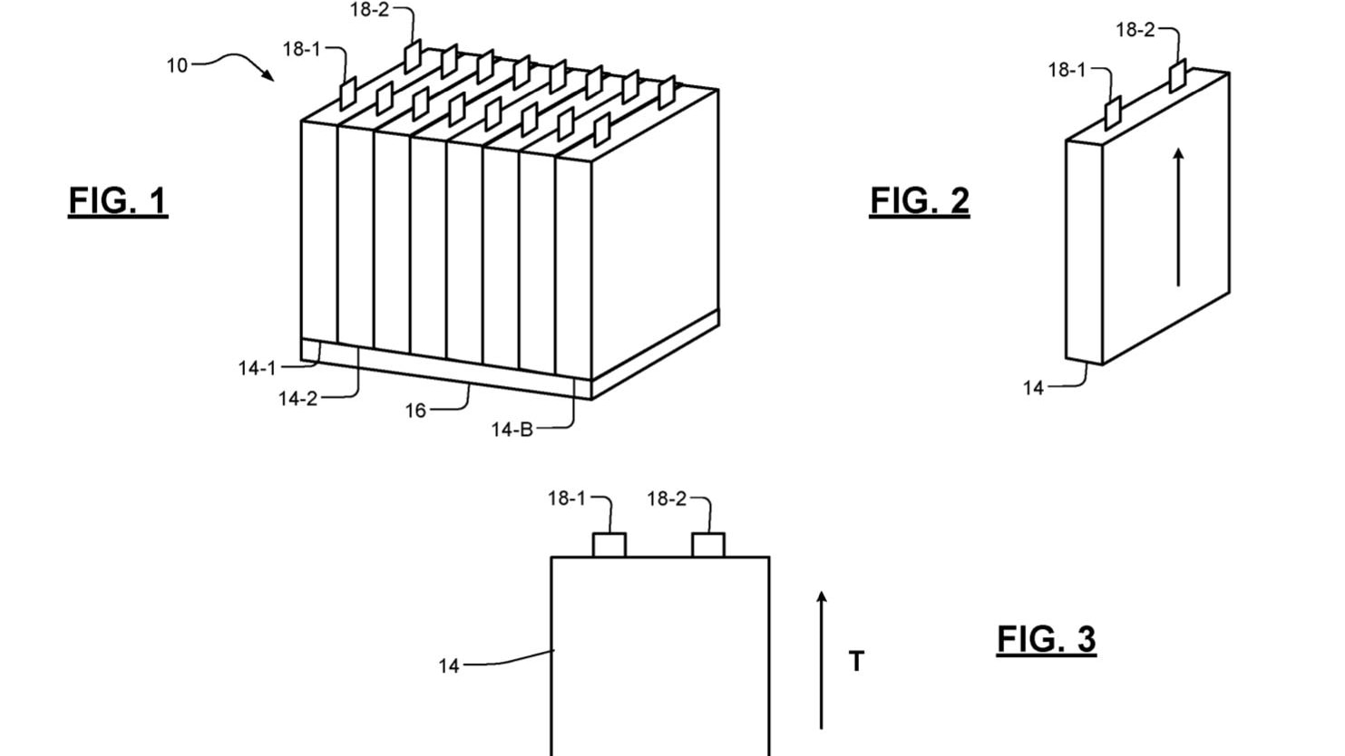General Motors Lego-like battery cell patent image