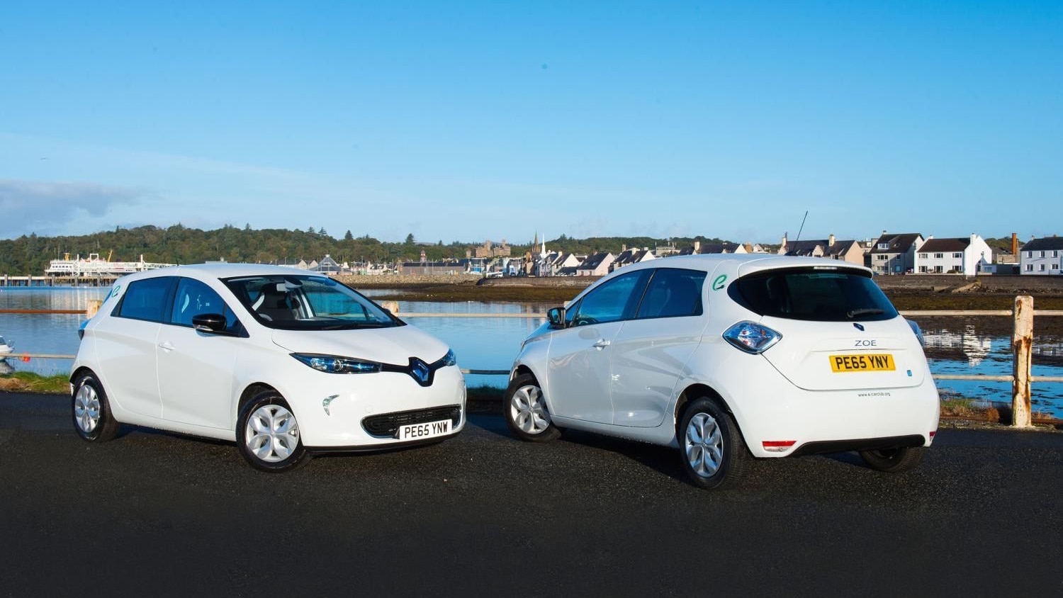 Renault Zoe electric cars on the Outer Hebrides