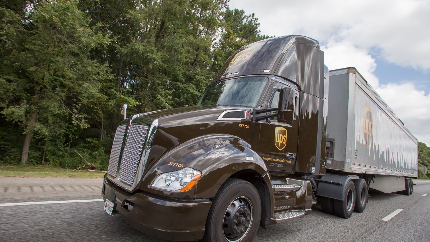 UPS compressed natural gas truck