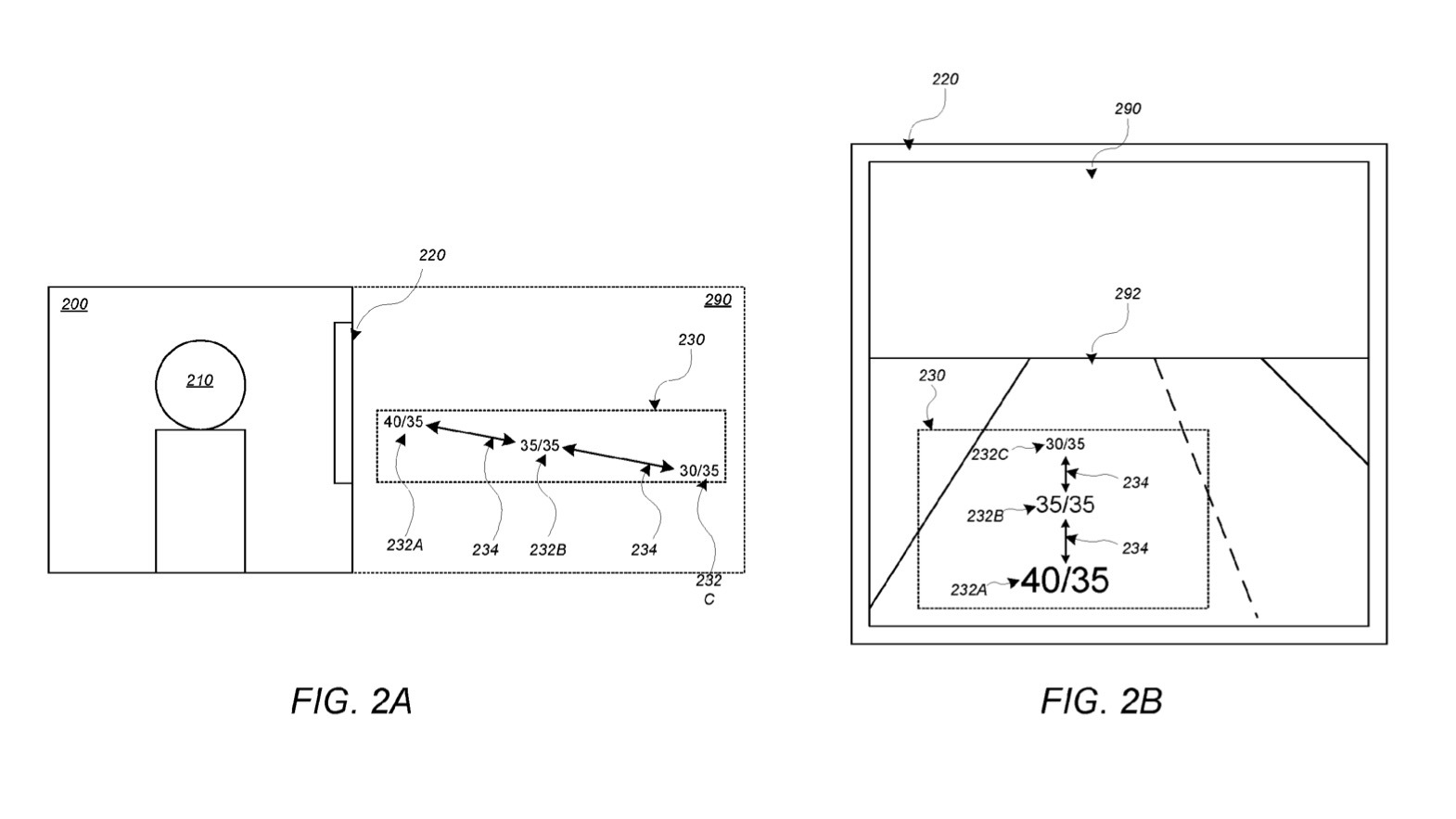 Apple augmented reality windshield patent image