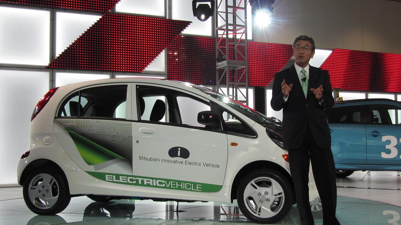 2012 Mitsubishi "i" electric car, powered by MiEV, launch event at 2010 Los Angeles Auto Show