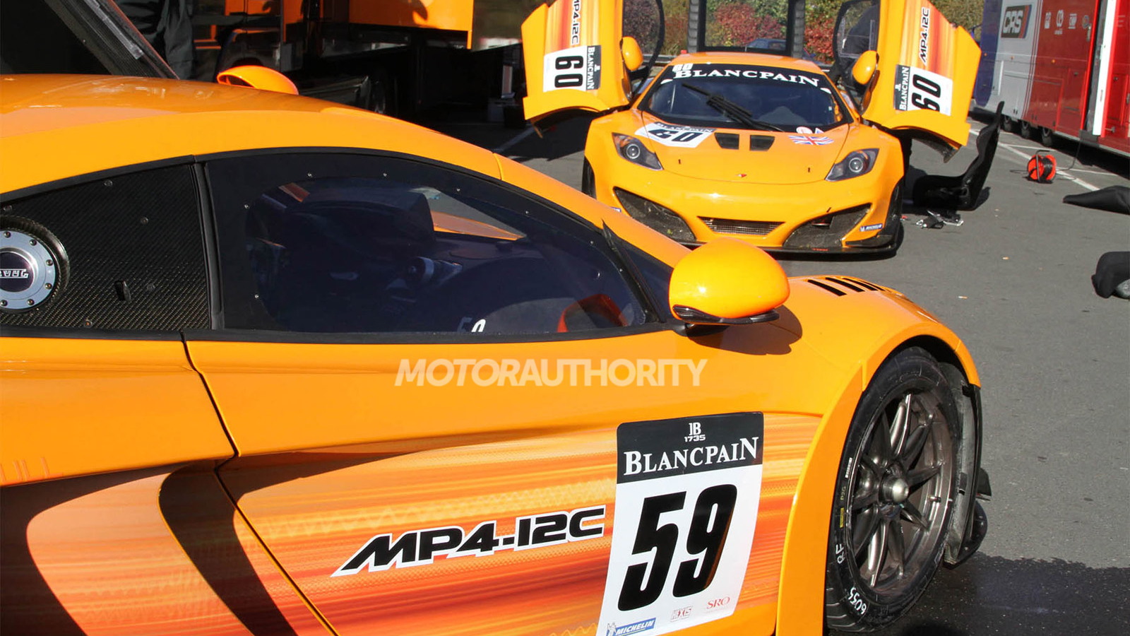 McLaren MP4-12C GT3 race car at the Nurburgring