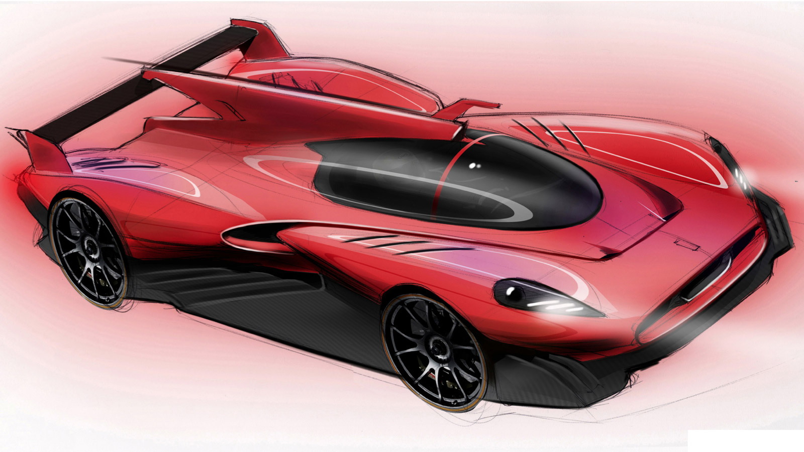 Official sketches of proposed James Glickenhaus P4/5 Competizione LMP race car