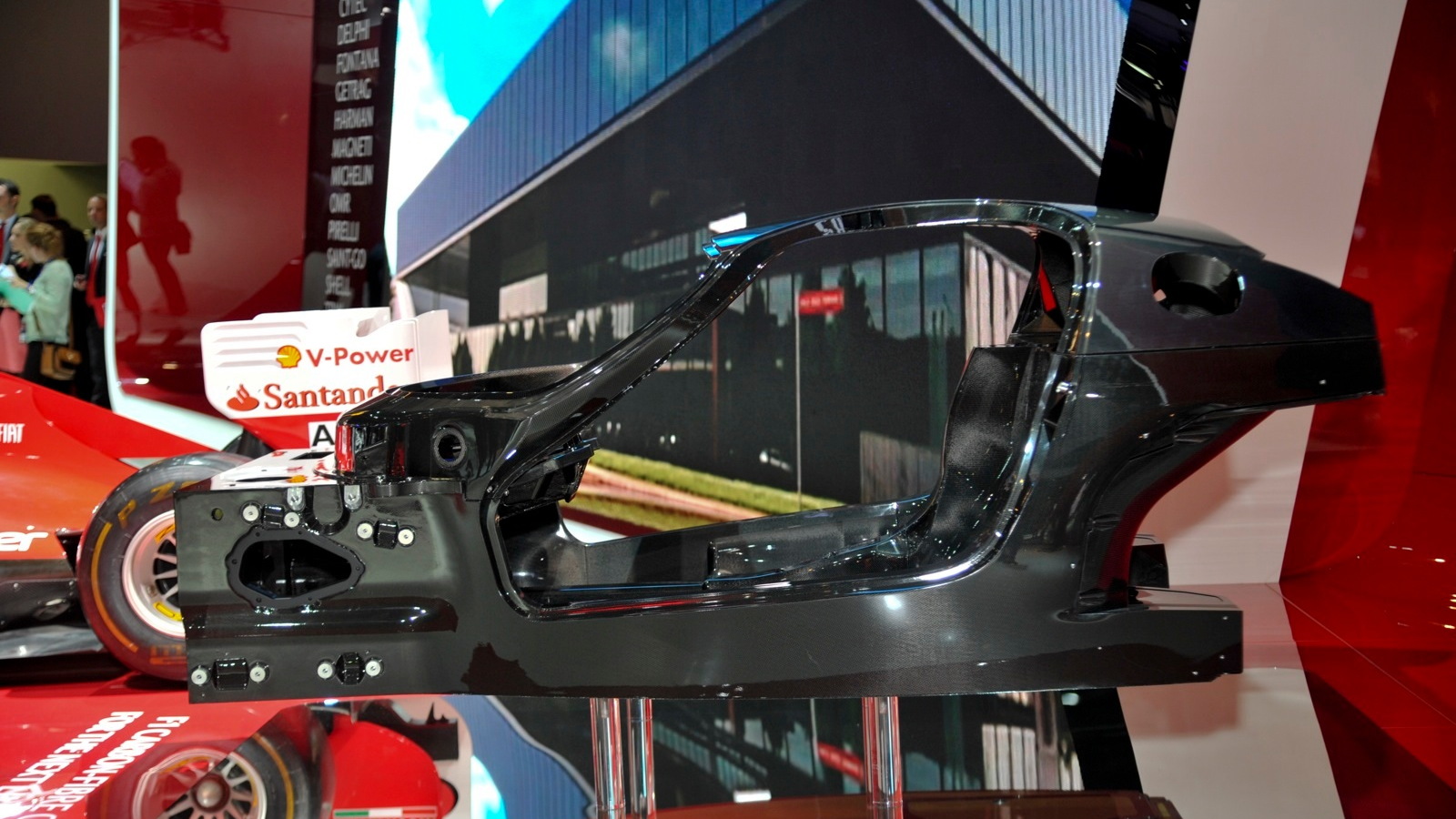 The carbon fiber tub of the upcoming Ferrari F70