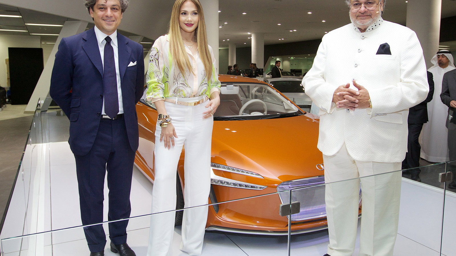 Jennifer Lopez at the opening of the Dubai Audi terminal