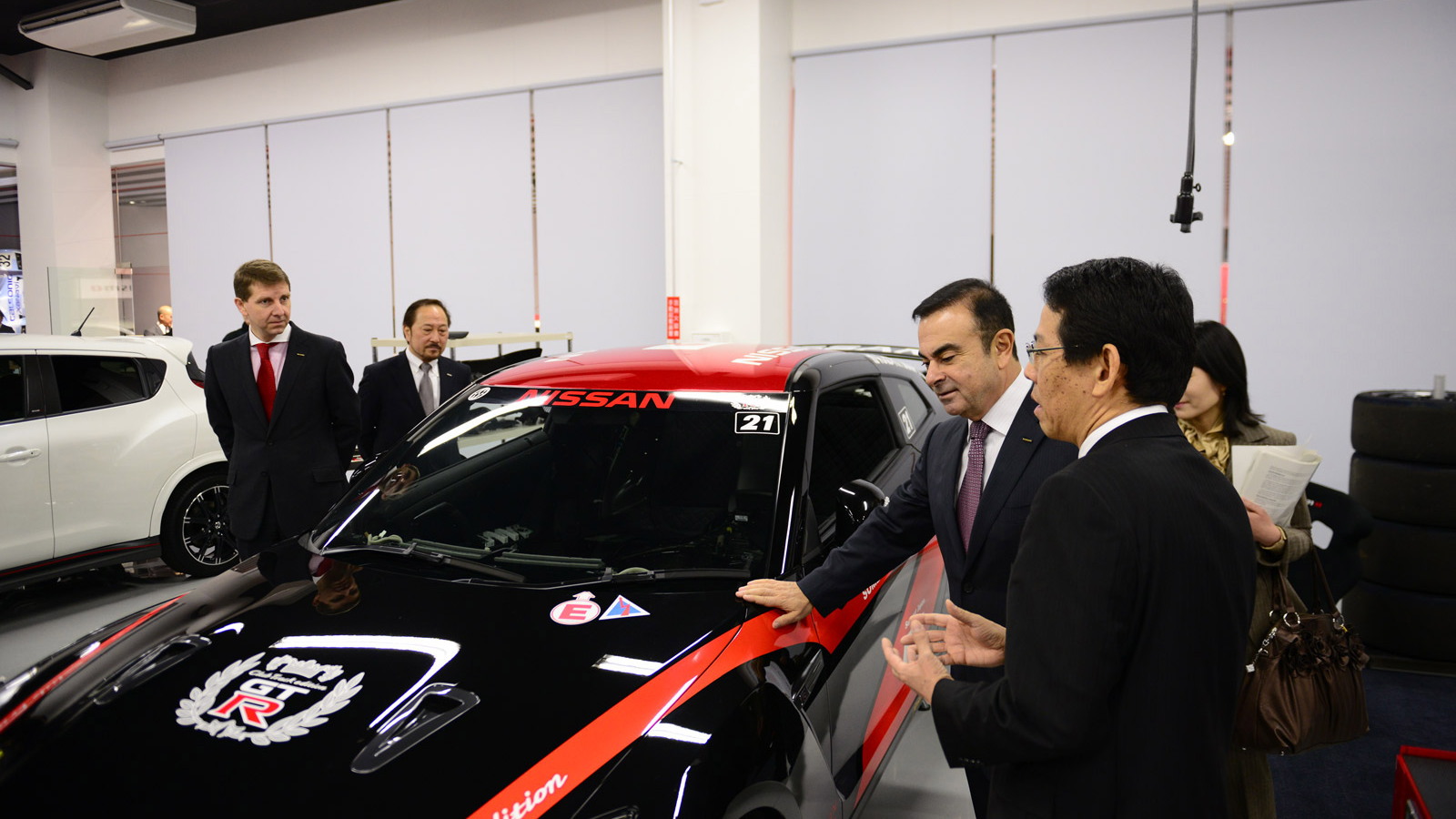 Nissan CEO Carlos Ghosn at the opening of Nismo’s new headquarters in Japan