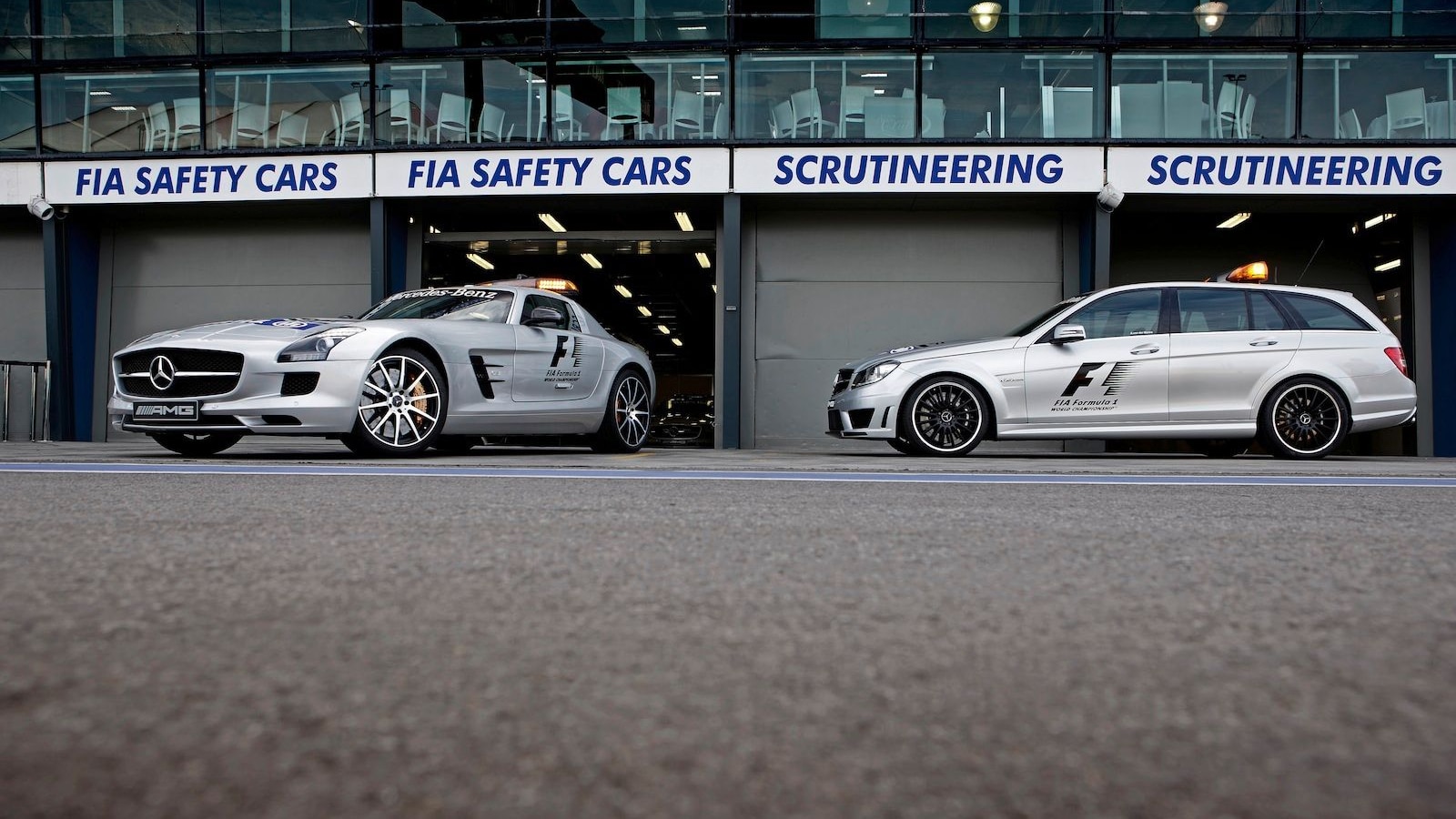 The Mercedes-Benz AMG F1 safety vehicles for the 2013 season