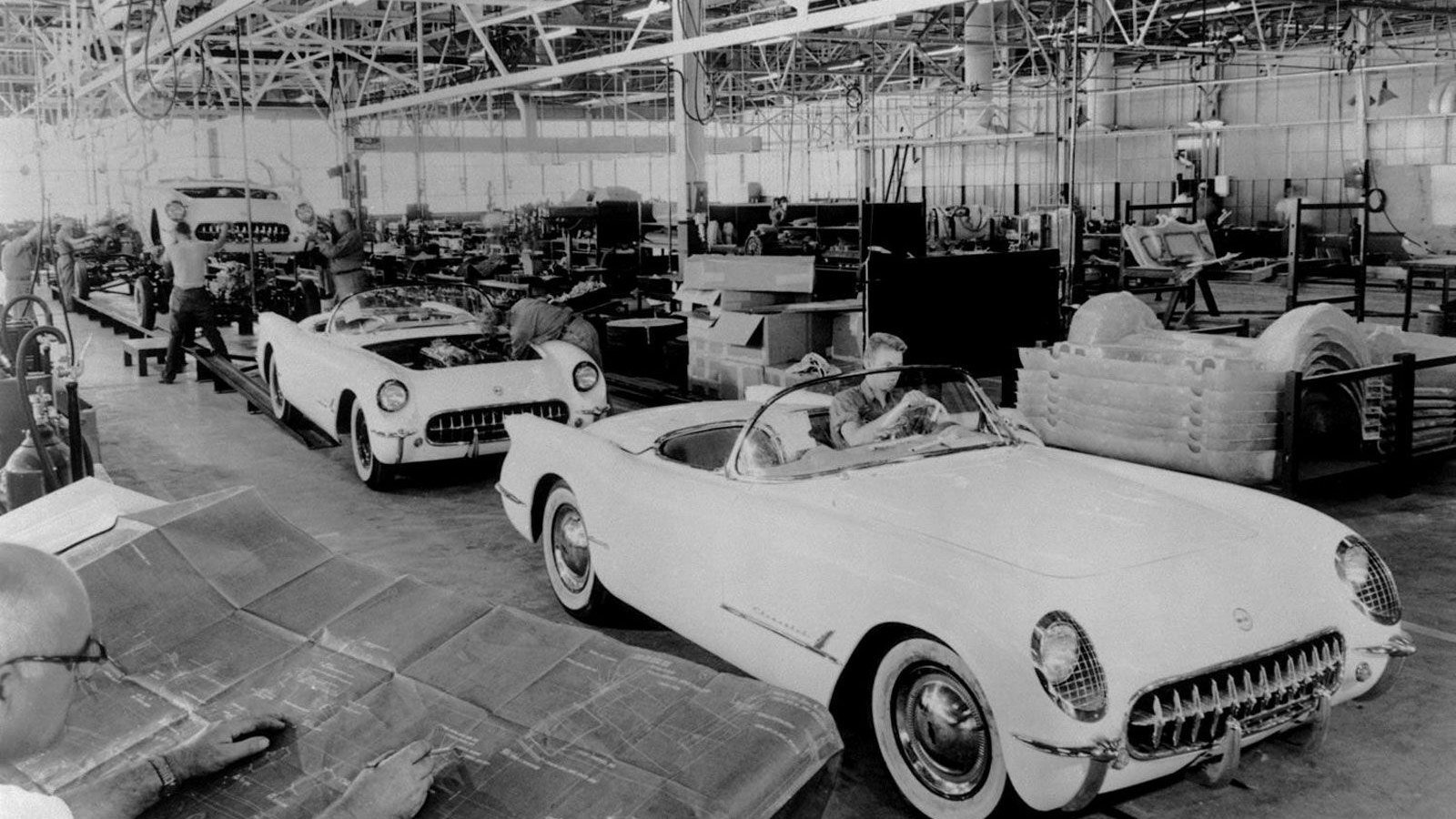 Production of the 1953 Chevrolet Corvette, the very first Corvette