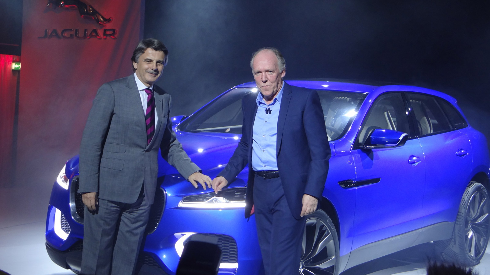 Jaguar Land Rover CEO Ralph Speth (left) and head designer Ian Callum