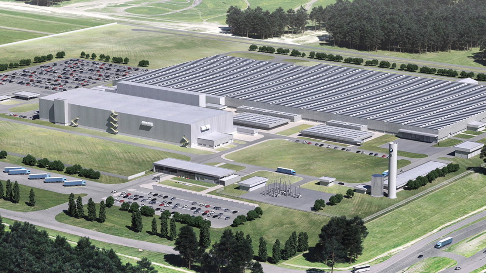 Computer-generated image of future BMW plant in Araquari, Brazil