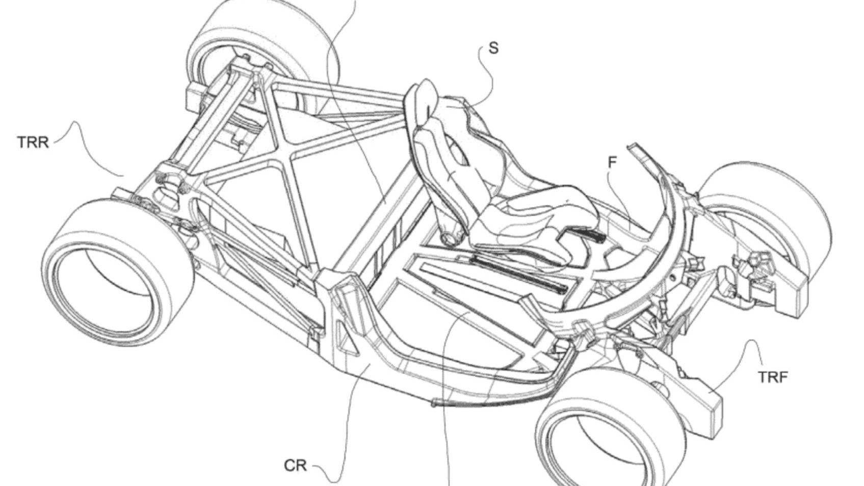 Ferrari electric supercar battery configuration patent image