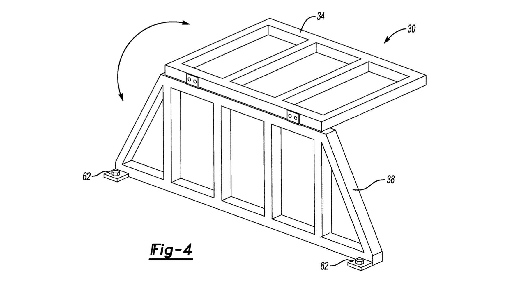 Ford deployable roof rack patent image