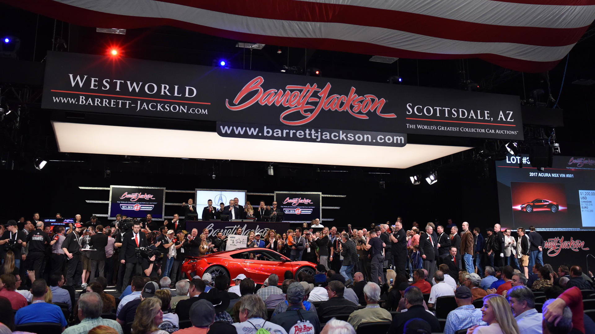 2017 Acura NSX at Barrett-Jackson auction