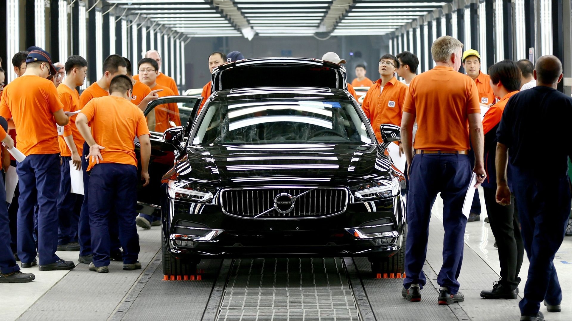 Pre-production of Volvo S90 at plant in Daqing, China