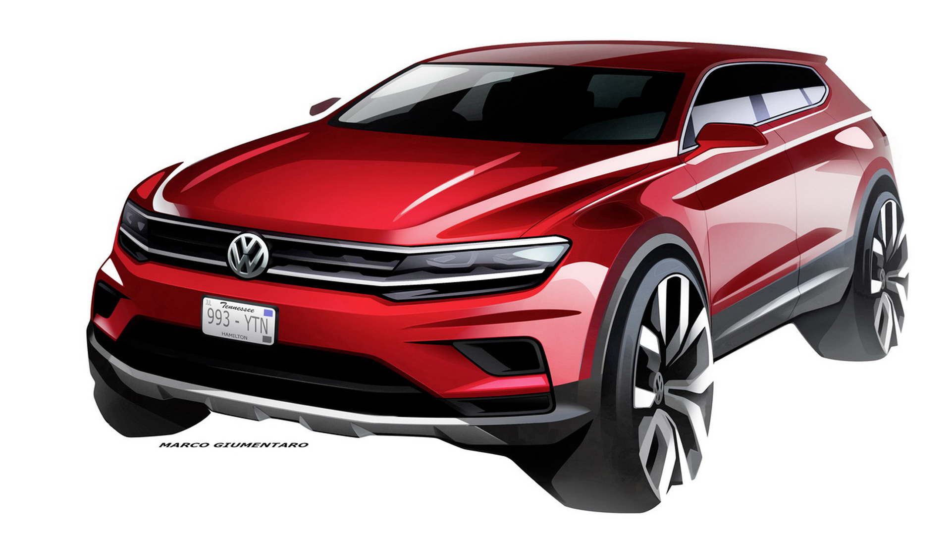 2018 Volkswagen Tiguan Allspace teased ahead of 2017 Detroit auto show